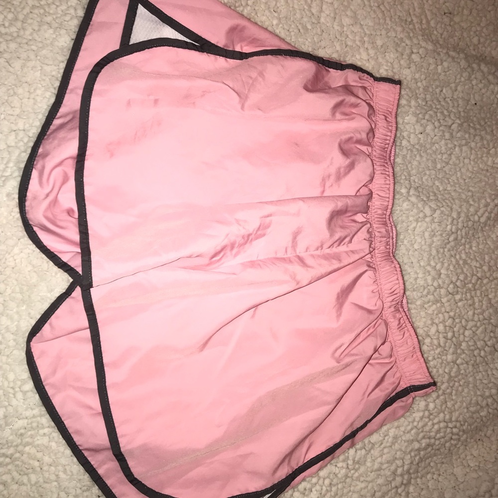 Pink running shorts